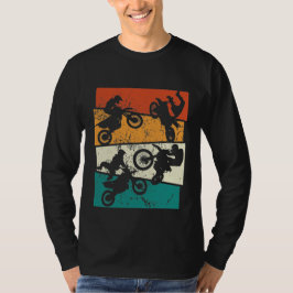 ビンテージ モトクロス レトロ オフロード エンデューロ バイク Tシャツ