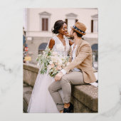 ビンテージ モノグラム | オルネート ボヘミアンワディング 箔招待状 (裏面)