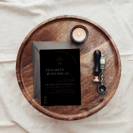 ビンテージ モノグラム | オルネート ボヘミアンワディング 箔招待状