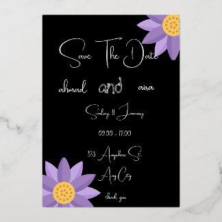 "ビンテージ ライスロマンス ウェディング カード" 箔招待状