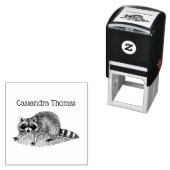 ビンテージ ラクーン 描画 名前 セルフインキングスタンプ (インサイチュ)