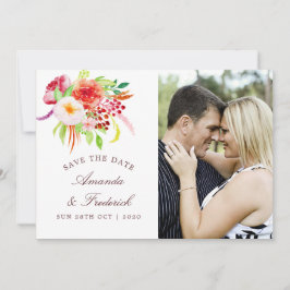 ビンテージ ラスティック チャーム フラワー ウェディング セーブ ザ デート セーブザデート