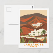 ビンテージ ランサローテ島 スペイン 旅行 ポストカード (正面/裏面)