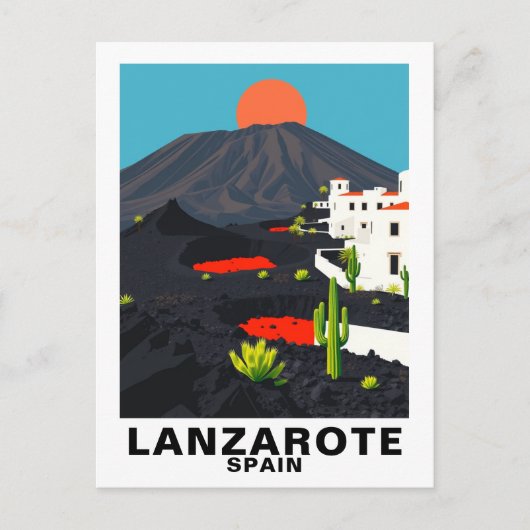 ビンテージ ランサローテ島 スペイン 旅行 ポストカード (正面)