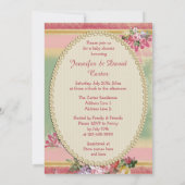 ビンテージ リトル プリンセス エッフェル塔 ベビーシャワー 招待状 (裏面)