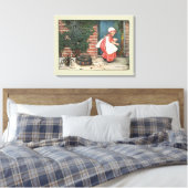 ビンテージ リトル ミス マフェット クモ 伝統童謡 キャンバスプリント (インサイチュ (寝室))