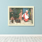 ビンテージ リトル ミス マフェット クモ 伝統童謡 キャンバスプリント (インサイチュ (ウッドフロア))