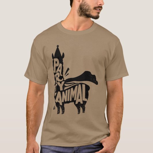 ビンテージ・リャマパーティーアニマル Tシャツ (正面)