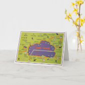 ビンテージ レイクタホ マップ カード (黄色い花)