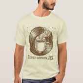 ビンテージ・レコードとコーヒーの融合 Vinyl Coffee Tシャツ (正面)