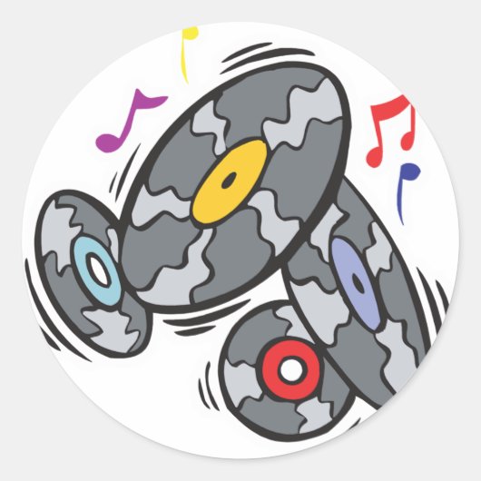 ビンテージ レコード ラウンドシール (正面)