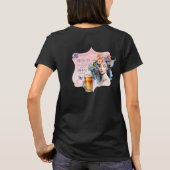 ビンテージ・レディース ビールホルダーの目に映る美しさ Tシャツ (裏面)