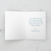 ビンテージ レトロ かわいい イースター ウサギ オーダーメイド シーズンカード (内部)