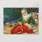 ビンテージ レトロ クリスマス サンタクロース ポストカード (正面)