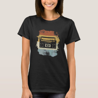 ビンテージ レトロ スタイル ゲッホ ブラスター カセット レコード Tシャツ