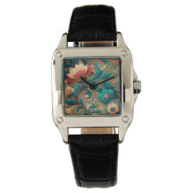 ビンテージ レトロ デザイン フラワーズ グリーン