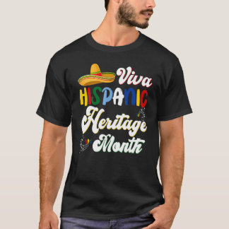 ビンテージ レトロ ビバ ヒスパニック系アメリカ人の文化遺産月間 Tシャツ