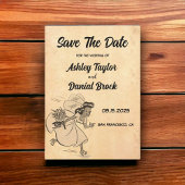 ビンテージ レトロ 50年代 ヴィンテージスタイル 結婚式 Save the Date 招待状