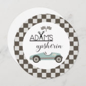 ビンテージ レースカー チャージャープレート インサート 招待状 (正面/裏面)