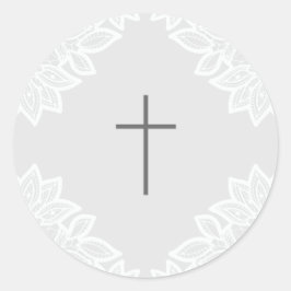 ビンテージ レース クロス 洗礼 ステッカー