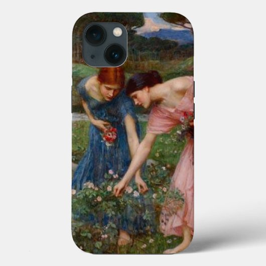 ビンテージ ロマンティック ガーデン 女性 プレラファエル派 Case-Mate iPhoneケース (裏面)