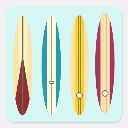 ビンテージ ロングボード スクエアシール (正面)