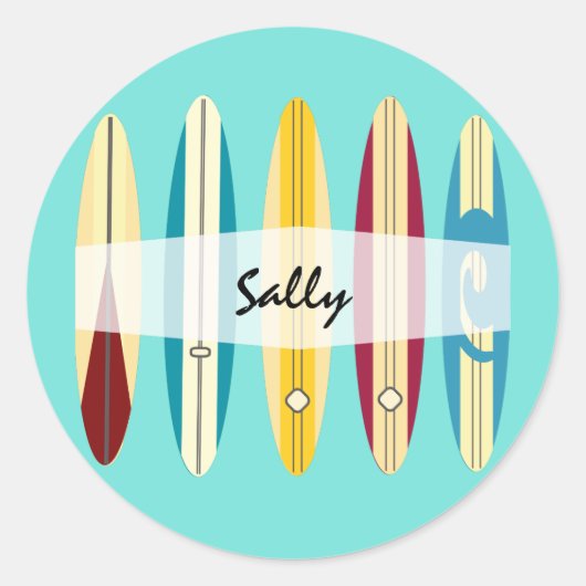 ビンテージ ロングボード ラウンドシール (正面)