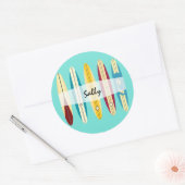 ビンテージ ロングボード ラウンドシール (封筒)