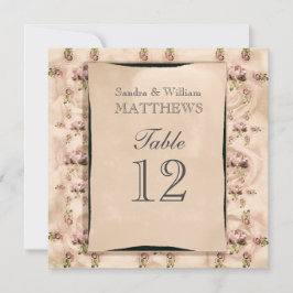 ビンテージ ローズ セーブ テーブル ナンバー 招待状