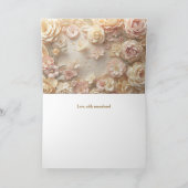 ビンテージ ローズ フレーム ソフト ゴールド フローラル グロー カード (内部)