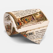 ビンテージ ワッサイル 歌 照明付き 手稿 アート ネクタイ (ロール)