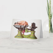 ビンテージ ヴィクトリアン時代のトルコのクリスマスカード シーズンカード (正面)