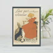 ビンテージ ヴィクトリアン アートヌーボー, 牛乳を飲む少女と猫たち (スタンド正面)