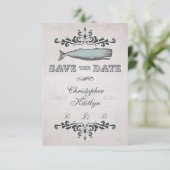 ビンテージ ヴィクトリアン クジラ ビーチ ウェディング セーブザデート (スタンド正面)