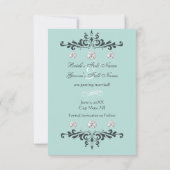 ビンテージ ヴィクトリアン クジラ ビーチ ウェディング セーブザデート (裏面)