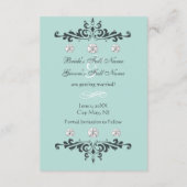 ビンテージ ヴィクトリアン クジラ ビーチ ウェディング セーブザデート (裏面)