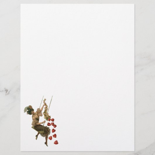 ビンテージ ヴィクトリアン バレンタインデー, スイングに乗る女性 チラシ (正面)