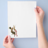 ビンテージ ヴィクトリアン バレンタインデー, スイングに乗る女性 チラシ (手)