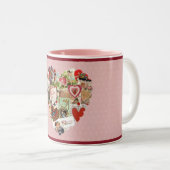 ビンテージ ヴィクトリアン バレンタイン カード ハート マグ (正面右)