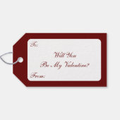 ビンテージ ヴィクトリアン バレンタイン チェルブ、ローズとハート ギフトタグ (裏面横)