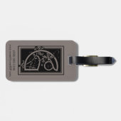 ビンテージ ヴィクトリアン モノグラム エレガント レター G ラゲッジタグ (裏面横)