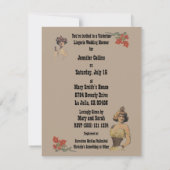 ビンテージ ヴィクトリアン ランジェリー ウェディング シャワー 招待状 (裏面)