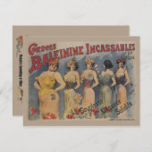 ビンテージ ヴィクトリアン ランジェリー ウェディング シャワー 招待状 (正面/裏面)