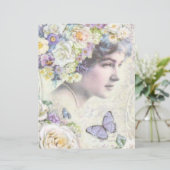 ビンテージ ヴィクトリアン レディ デコパージュ スクラップブック ペーパー (スタンド正面)