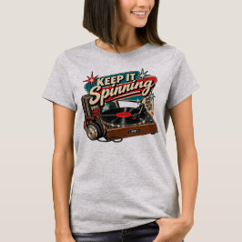 ビンテージ・ヴィニール・レコード 女性Tシャツ Tシャツ
