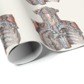 ビンテージ 人体解剖学 喉、首、胸、肋骨 ラッピングペーパー (ロールコーナー)