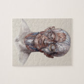 ビンテージ 人体解剖学 科学、頭 喉 鼻 ジグソーパズル (横)