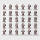 ビンテージ 人体解剖学 科学、頭 喉 鼻 ラッピングペーパー (フラット)