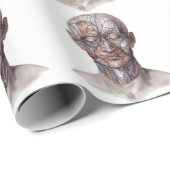 ビンテージ 人体解剖学 科学、頭 喉 鼻 ラッピングペーパー (ロールコーナー)