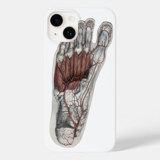 ビンテージ 人体解剖学 足跡 足病学 Case-Mate iPhoneケース (裏面)